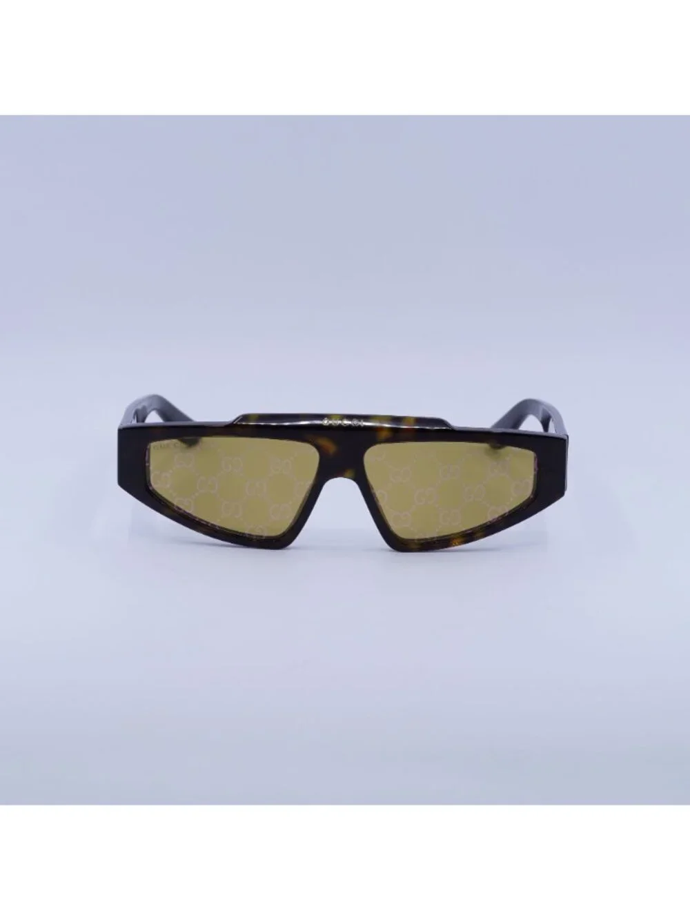 Gucci GG1591S 002 Sunglasses Havana Browline Frame, Yellow Lenses